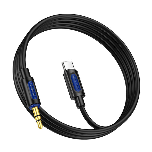 Audio kabl USB-C - 3.5mm Borofone BL20, 1m, Crni