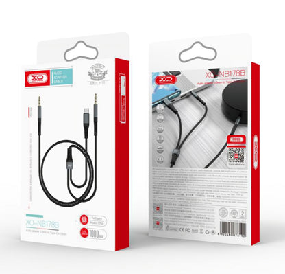 Audio kabl USB-C / 3.5mm - 3.5mm XO Design NB178B, 1m, Crn