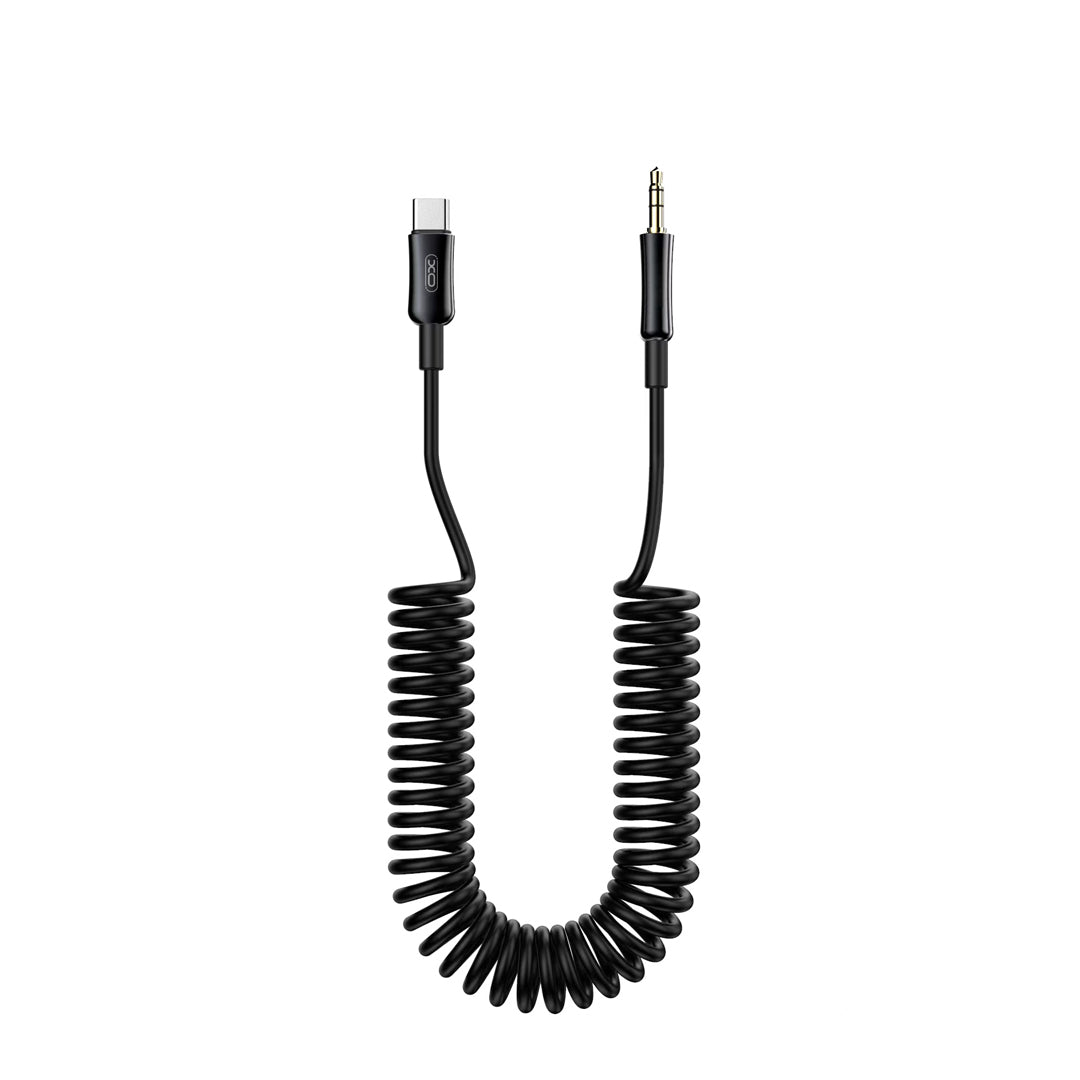 Audio kabel USB-C - 3.5mm XO Design NB-R255B, 1m, Crni