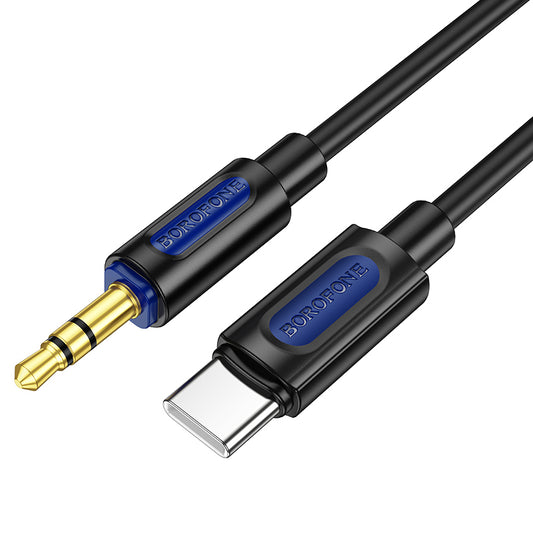 Audio kabl USB-C - 3.5mm Borofone BL20, 1m, Crni