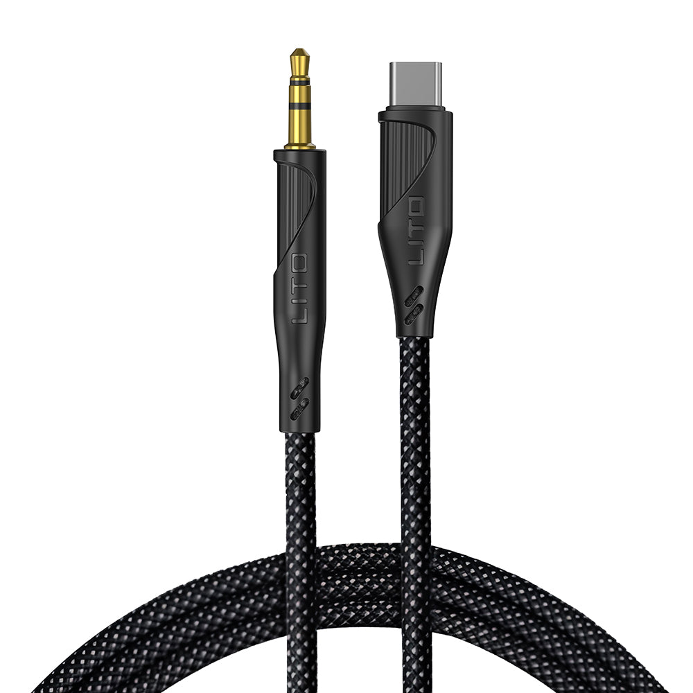 Audio kabl USB-C - 3.5mm Lito LA02, 1m, Crni