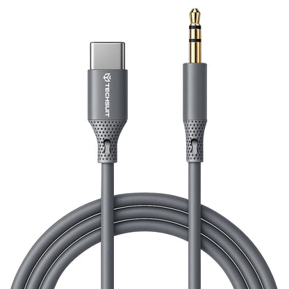 Audio kabl USB-C - 3.5mm Techsuit AC4 SoundFlex, 1m, Sivi