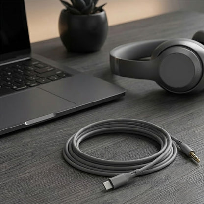 Audio kabl USB-C - 3.5mm Techsuit AC4 SoundFlex, 1m, Sivi