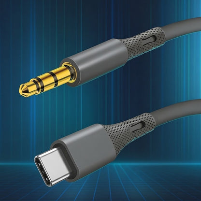 Audio kabl USB-C - 3.5mm Techsuit AC4 SoundFlex, 1m, Sivi