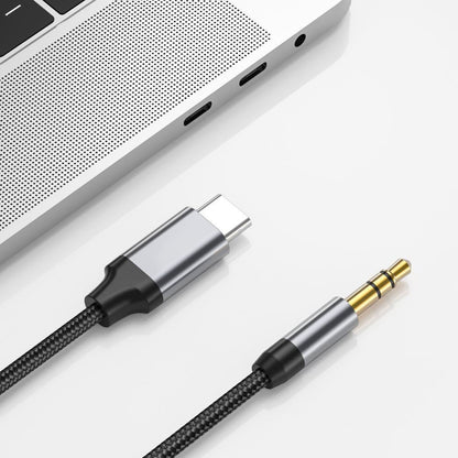 Audio kabl USB-C - 3.5mm Techsuit AC9 SoundShell, 1.5m, Sivi
