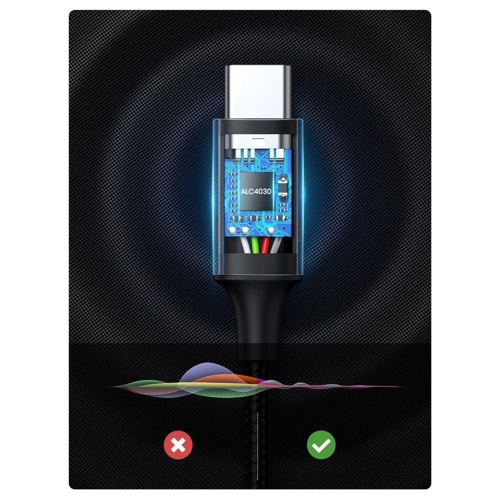 USB-C Audio kabl - 3.5mm UGREEN CM450 (20192), 1m, Siva