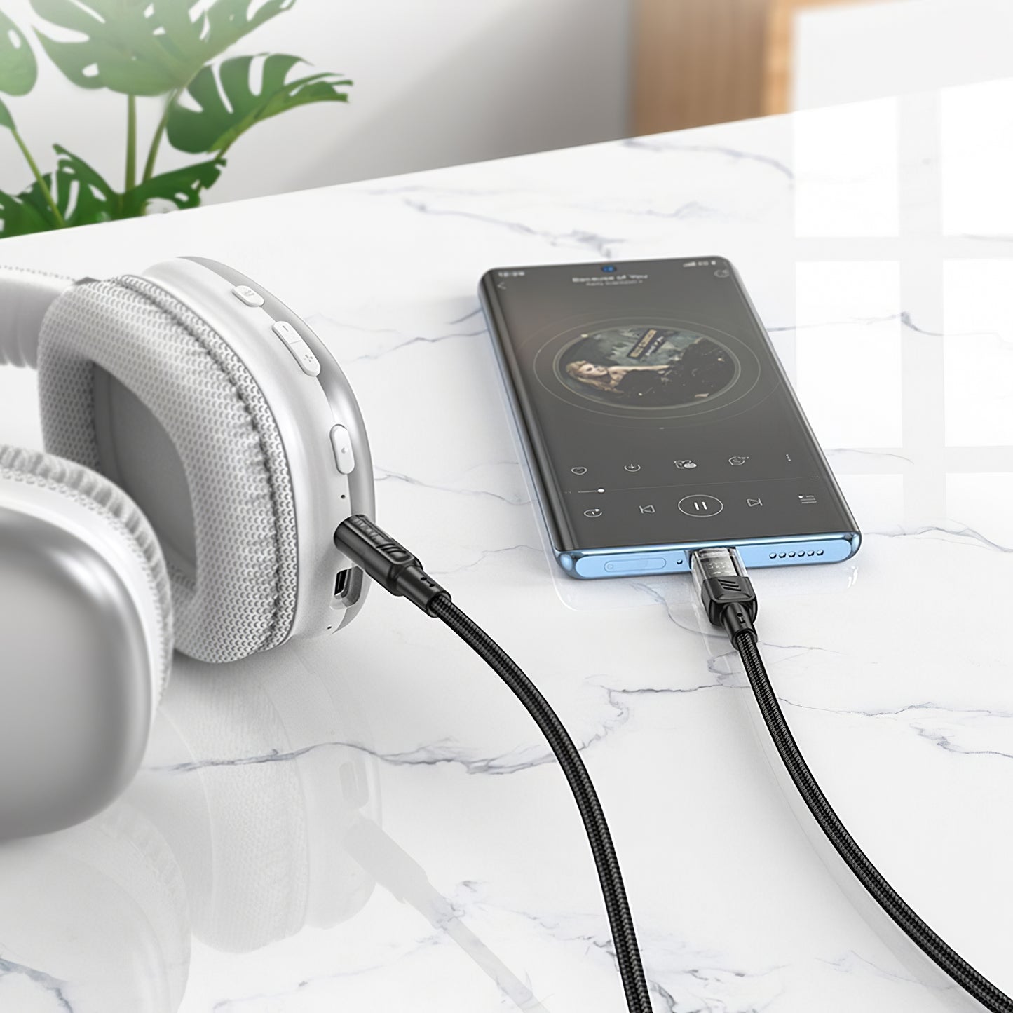 Audio kabl USB-C - 3.5mm HOCO UPA27, 1.2m, Crni