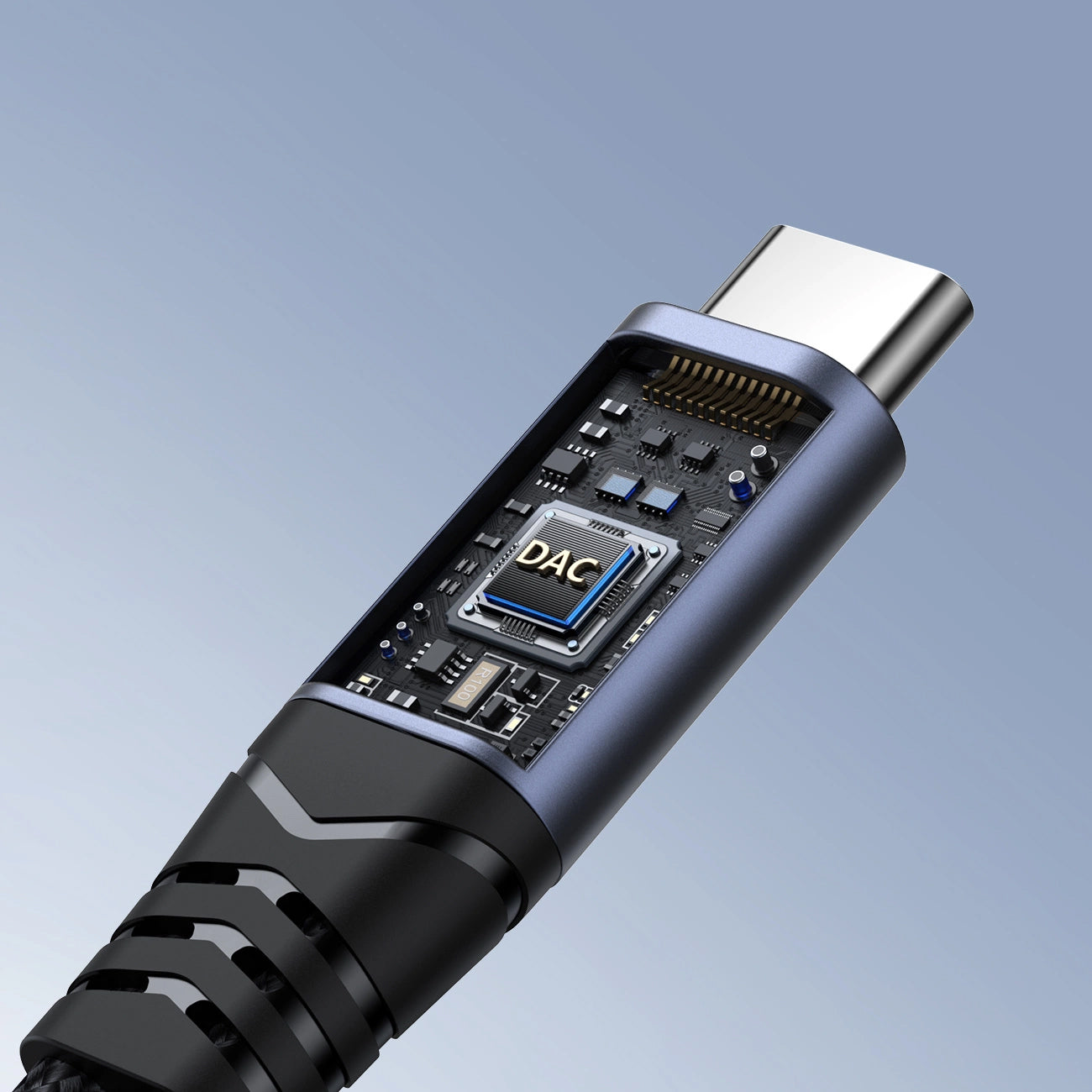 Audio kabl USB-C - 3.5mm / USB-C Joyroom SY-C02, 0.14m, Crni