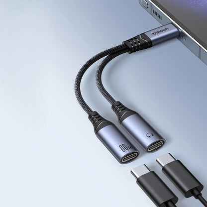 Audio kabl USB-C - 2 x USB-C Joyroom SY-C03, 0.14m, Crni