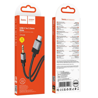 Audio kabl USB-C - 3.5mm HOCO UPA32B, 1m, Crni