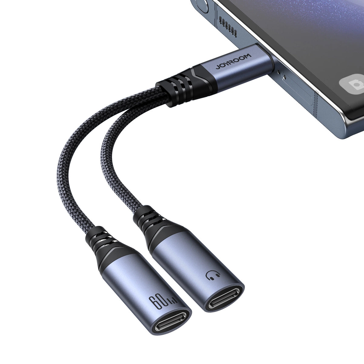 Audio kabl USB-C - 2 x USB-C Joyroom SY-C03, 0.14m, Crni