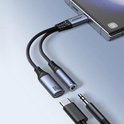 Audio kabl USB-C - 3.5mm / USB-C Joyroom SY-C02, 0.14m, Crni