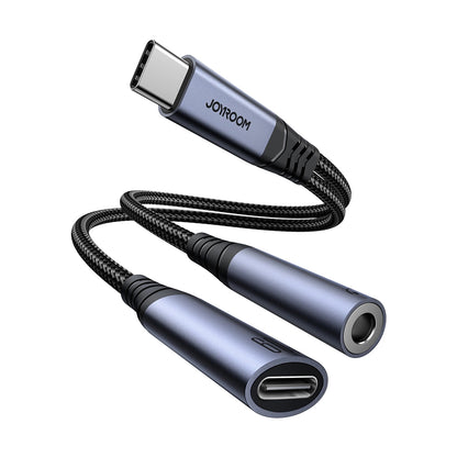 Audio kabl USB-C - 3.5mm / USB-C Joyroom SY-C02, 0.14m, Crni