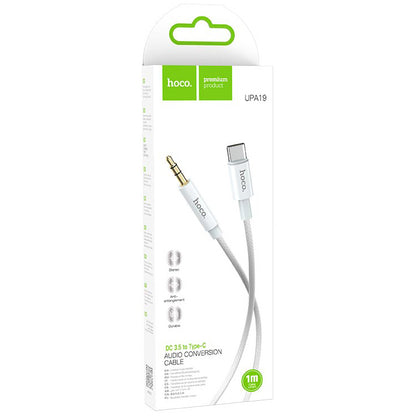 Audio kabl USB-C - 3.5mm HOCO UPA19, 1m, Srebrni