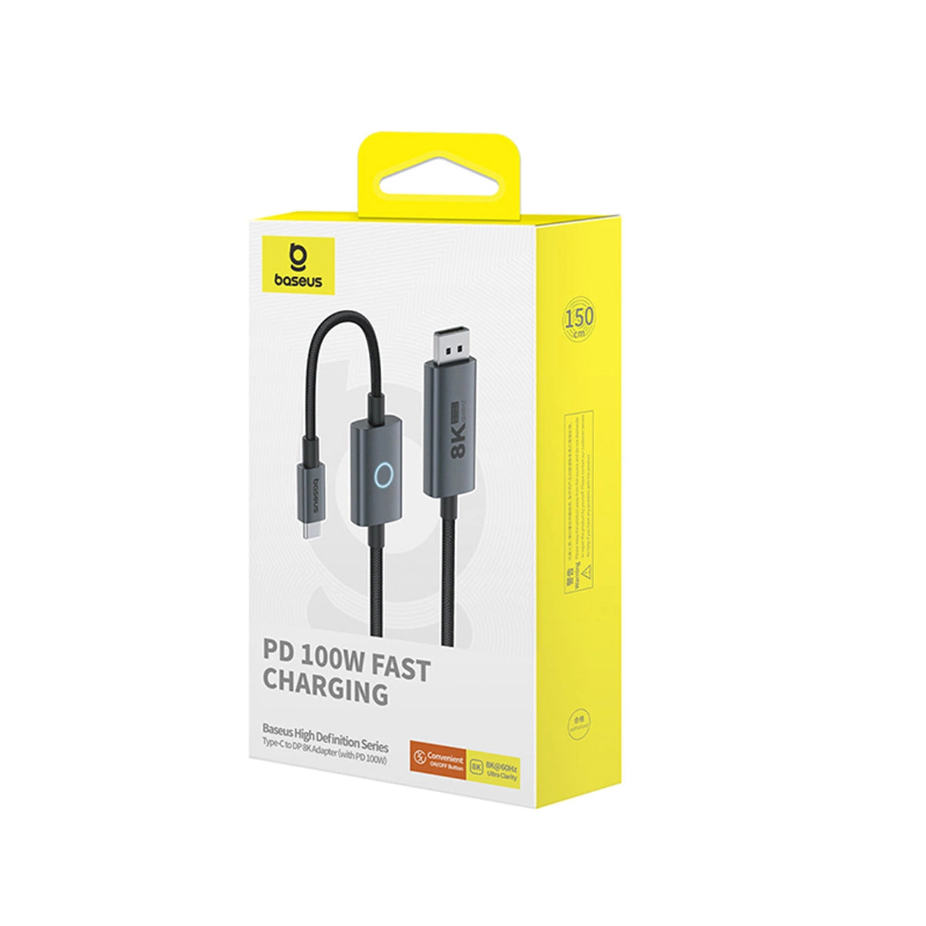 USB-C Audio and Video Cable USB-C - DisplayPort Baseus, 8K, 1.5m, Black B006337070D111-02