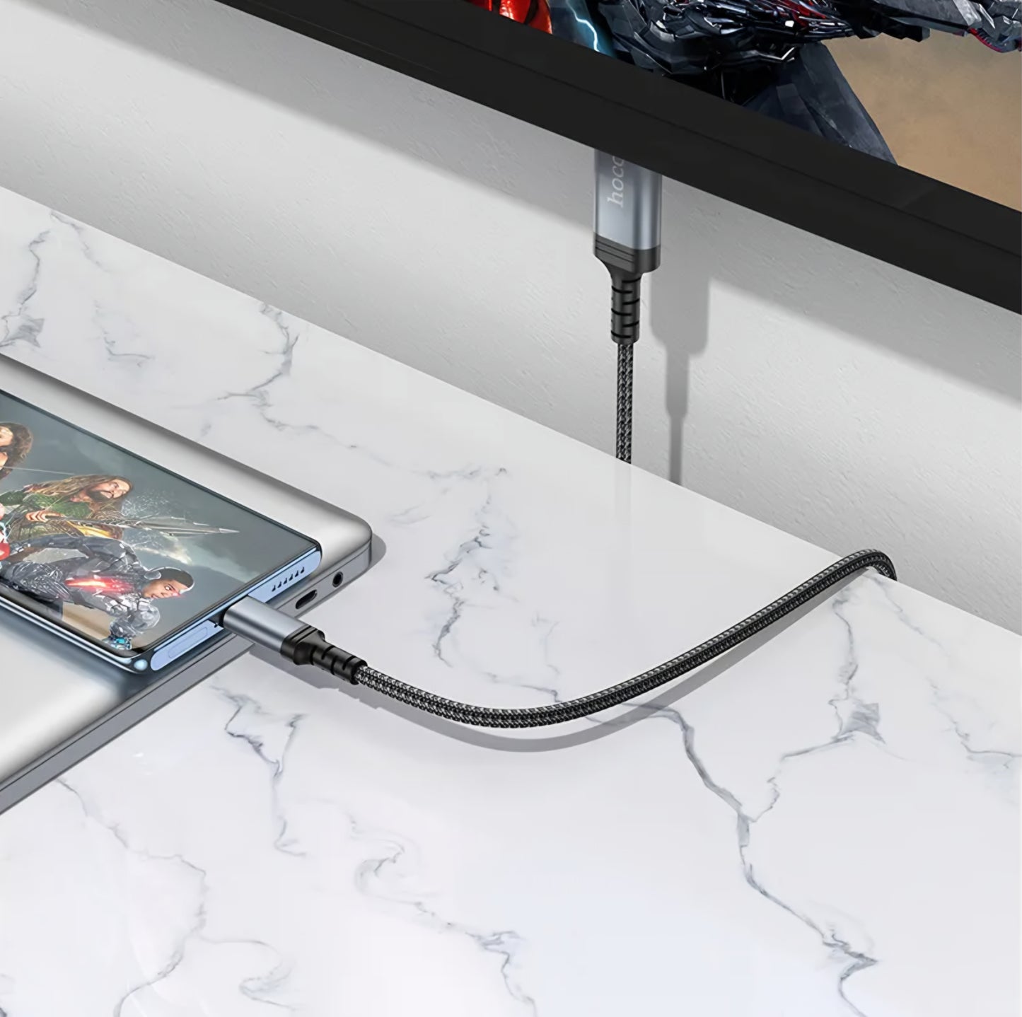 Audio i Video kabl USB-C - HDMI HOCO UA43, 1.8m, Sivi