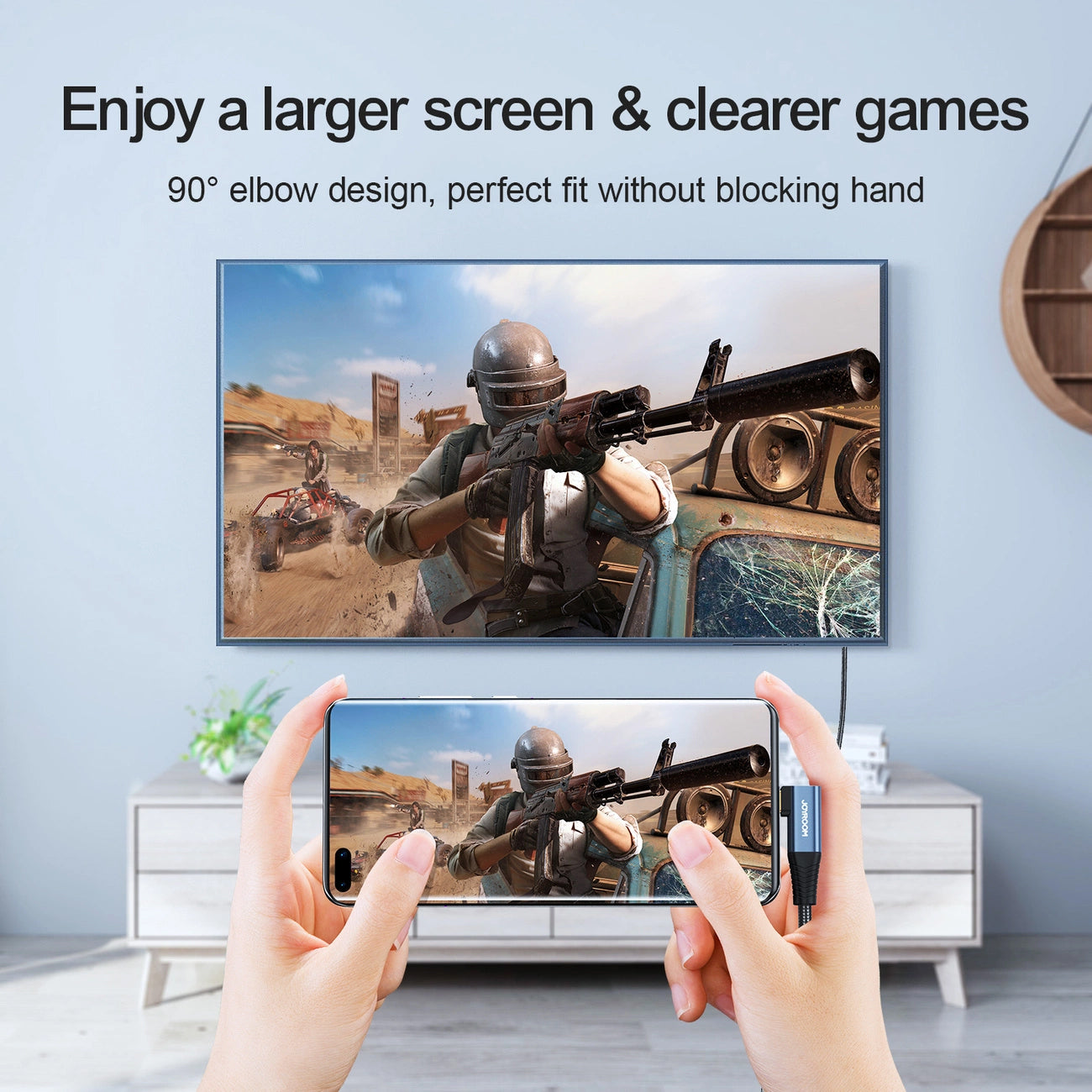 Audio i Video kabl USB-C - HDMI Joyroom SY-20C1 Angled, 2m, Sivi
