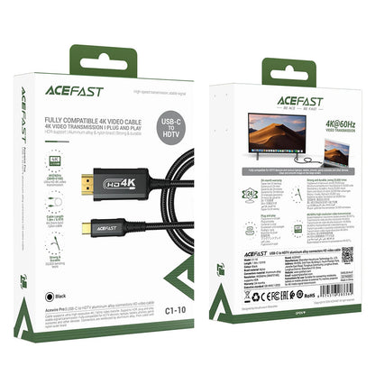 Kabl za audio i video USB-C - HDMI Acefast C1-10, 1.8m, crni