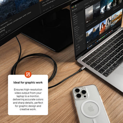 Audio i Video kabl USB-C - HDMI Fixed, 2m, Sivi