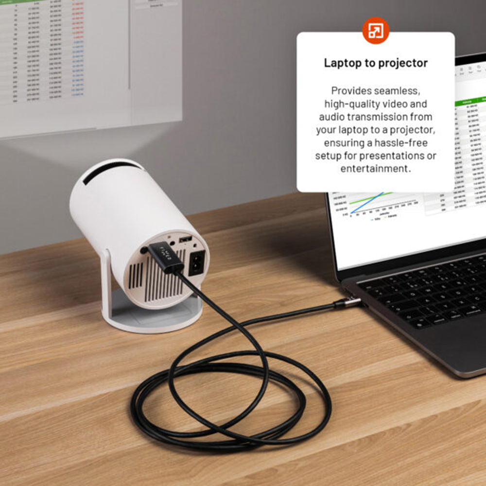 Audio i Video kabl USB-C - HDMI Fixed, 2m, Sivi