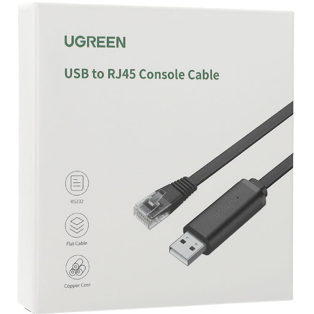 Kabl Konzola USB UGREEN CM204, RJ45, 3m, Crni