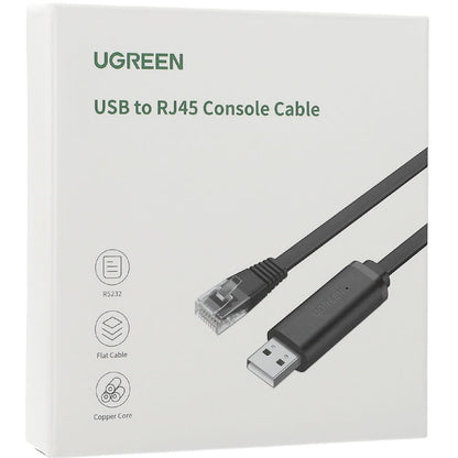 Kabl Konzola USB UGREEN CM204, RJ45, 3m, Crni