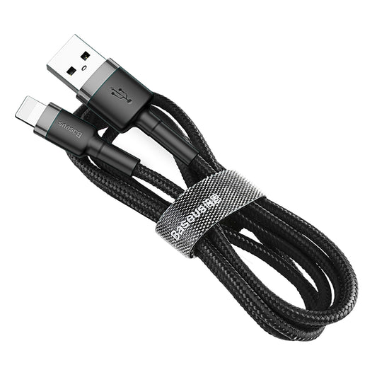 Kabel za Prijenos Podataka i Punjenje USB-A - Lightning Baseus Cafule, 18W, 1m, Sivi CALKLF-BG1