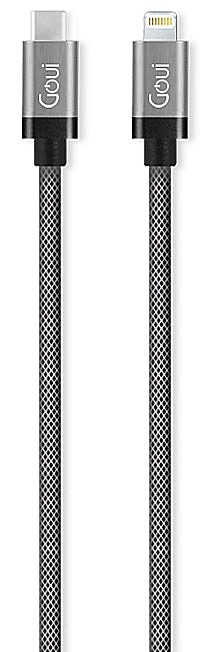 USB-C Data and Charging Cable USB-C - Lightning Goui Metallic, 18W, 1m, Grey G-METALLICC94S