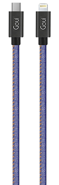 Data and Charging Cable USB-C - Lightning Goui Fashion, 18W, 1m, Blue G-FASHIONC94JB