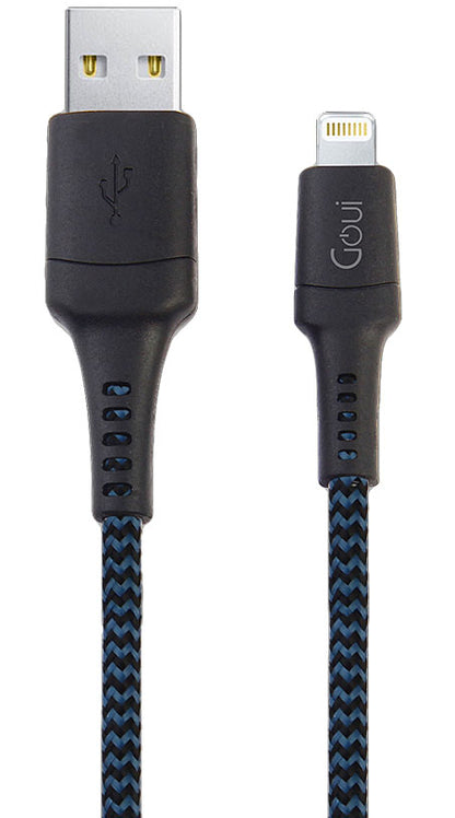 Kabel za Prijenos Podataka i Punjenje USB-A - Lightning Goui Tough, 18W, 1.5m, Tamnoplavi G-LC15-8PINBK