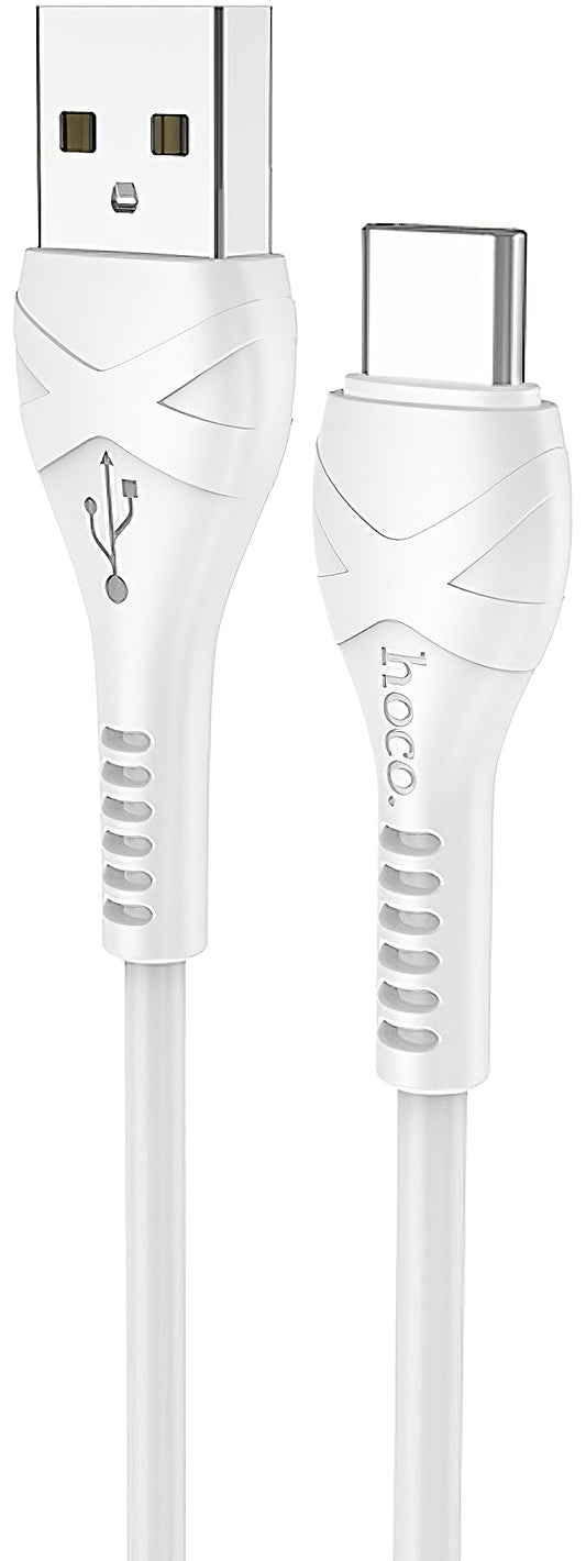 Kabl za Prenos Podataka i Punjenje USB-A - USB-C HOCO X37, 18W, 1m, Bel