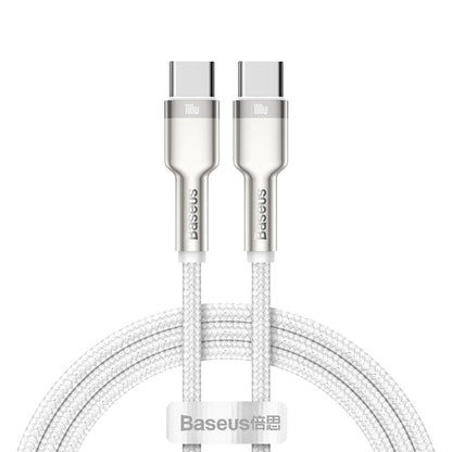 Kabl za Prenos Podataka i Punjenje USB-C - USB-C Baseus Cafule Metal Series, 100W, 1m, Beli CATJK-C02