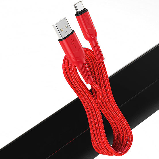 Kabl za podatke i punjenje USB-A - USB-C HOCO X59 Victory, 18W, 1m, Crveni