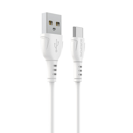 Kabl za Prenos Podataka i Punjenje USB-A - USB-C Borofone BX51 Triumph MP, 18W, 1m, Beli