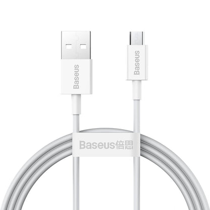 Kabl za prenos podataka i punjenje USB-A - microUSB Baseus Superior Series, 18W, 2m, Beli CAMYS-A02