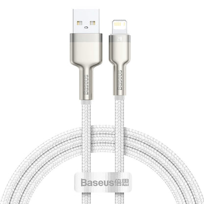Kabl za Prenos Podataka i Punjenje USB-A - Lightning Baseus Cafule Metal Series, 18W, 1m, Beli CALJK-A02