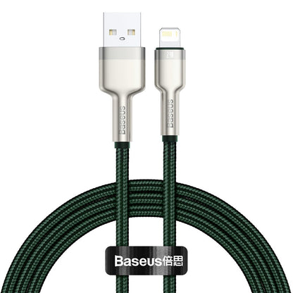 Kabl za prenos podataka i punjenje USB-A - Lightning Baseus Cafule Metal Series, 18W, 1m, Zeleni CALJK-A06