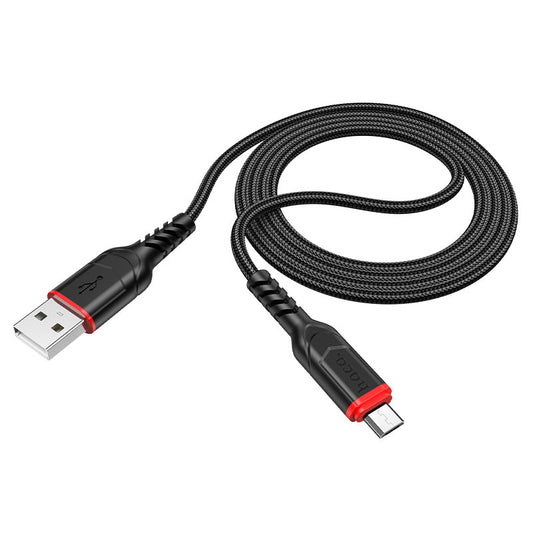 HOCO X59 Victory USB-A - microUSB Data and Charging Cable HOCO X59 Victory, 18W, 1m, Black