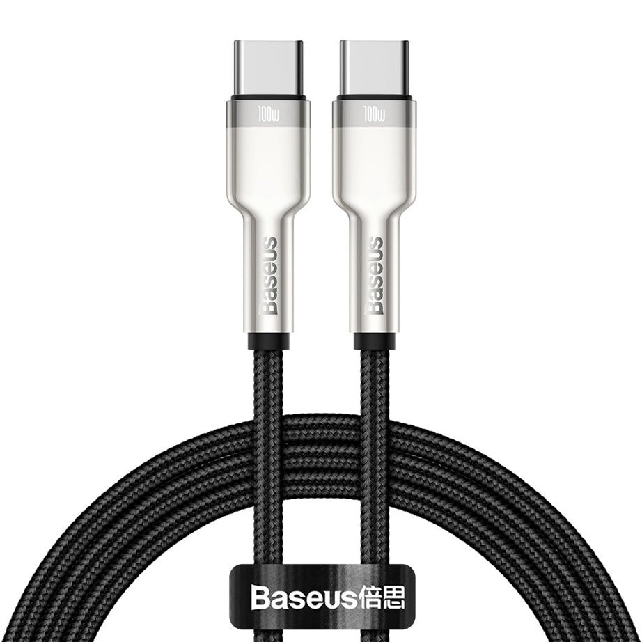Kabl za Prenos Podataka i Punjenje USB-C - USB-C Baseus Cafule Metal Series, 100W, 1m, Crni CATJK-C01