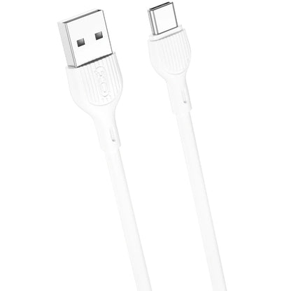 Kabl za podatke i punjenje USB-A - USB-C XO Design NB200, 10W, 1m, Beli