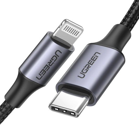 Kabl za Podatke i Punjenje USB-C - Lightning UGREEN US304, 20W, 1m, Crni