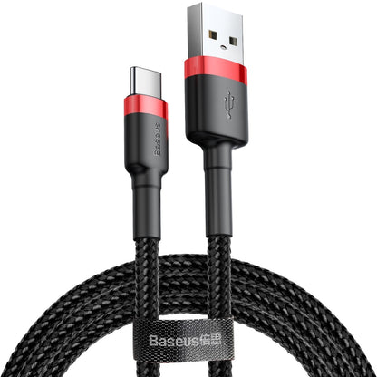 Kabl za prenos podataka i punjenje USB-A - USB-C Baseus Cafule, 60W, 0.5m, Crveni CATKLF-A91