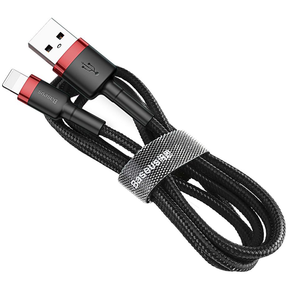 Data and Charging Cable USB-A - Lightning Baseus Cafule, 18W, 0.5m, Red CALKLF-A19