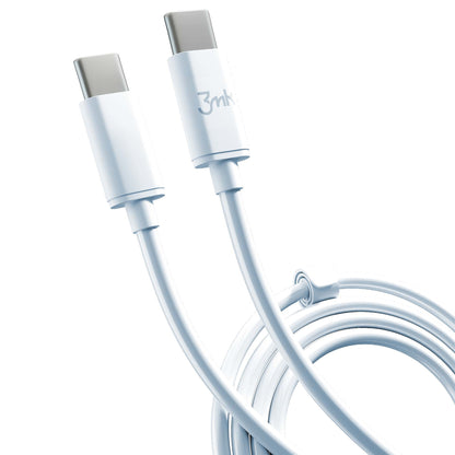 USB-C - USB-C kabl za prenos podataka i punjenje 3MK Hyper, 100W, 2m, Bela
