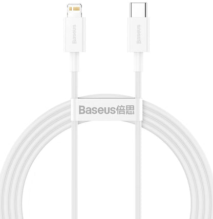 Kabel za Prijenos Podataka i Punjenje USB-C - Lightning Baseus Superior Series, 20W, 1.5m, Bijeli CATLYS-B02