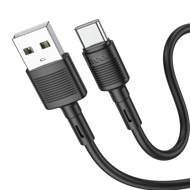 Kabl za prenos podataka i punjenje USB-A - USB-C HOCO X83 Victory, 20W, 1m, Crni