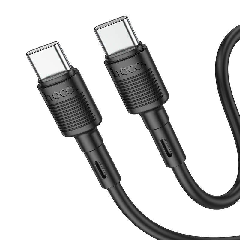 Kabl za Prenos Podataka i Punjenje USB-C - USB-C HOCO X83 Victory, 60W, 1m, Crni