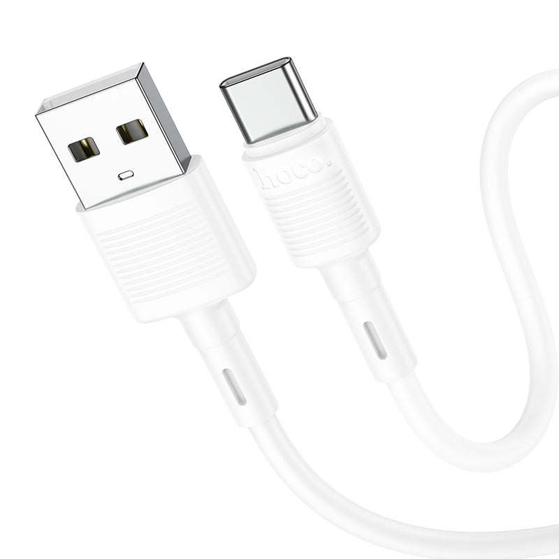 Kabl za prenos podataka i punjenje USB-A - USB-C HOCO X83 Victory, 20W, 1m, Bel