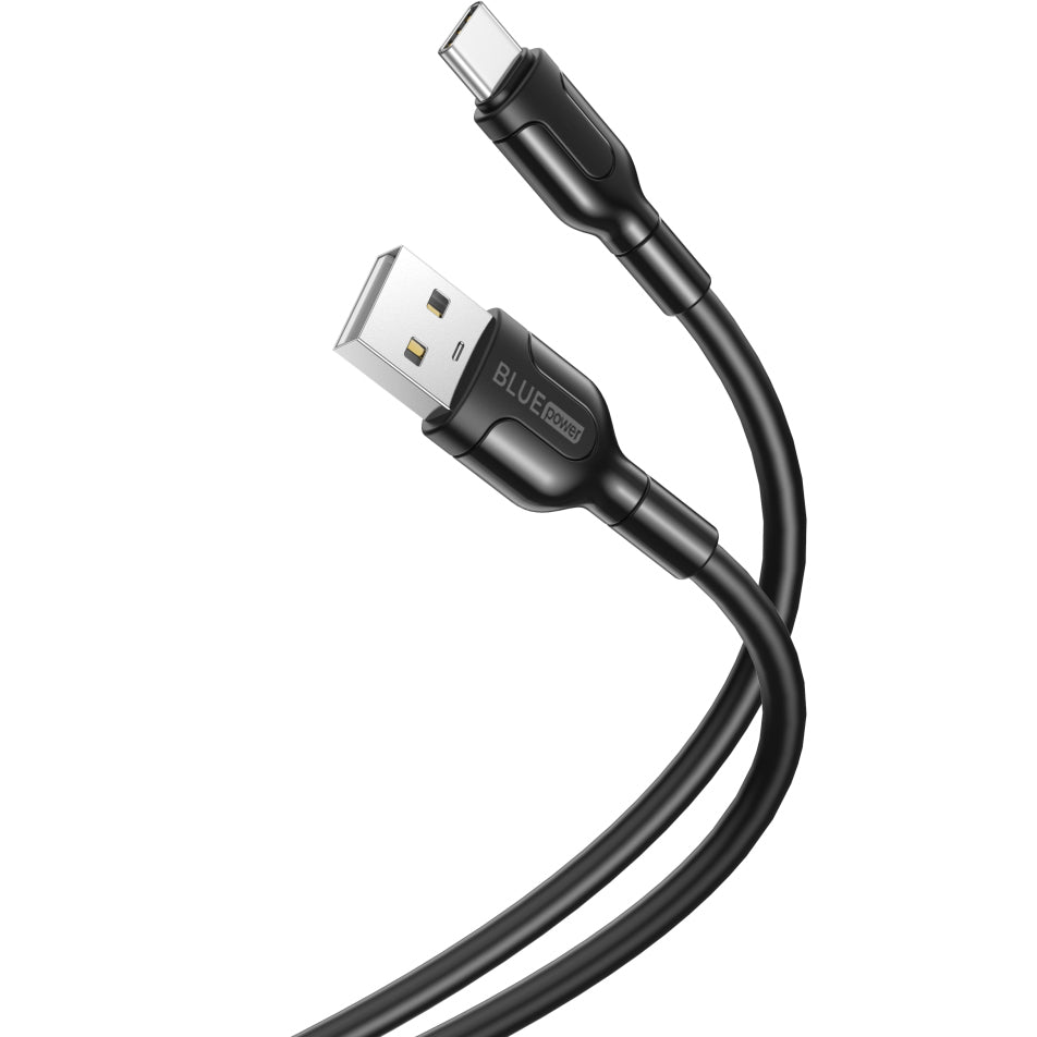 Kabel za Prijenos Podataka i Punjenje USB-A - USB-C BLUE Power BNB212, 18W, 1m, Crni