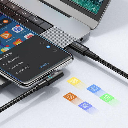Kabl za Prenos Podataka i Punjenje USB-C - USB-C Tech-Protect Ultraboost L, 60W, 2m, Sivi